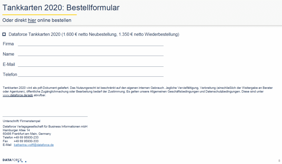 tankkarten2020-8 Dataforce Tankkarten 2020 Bestellformular