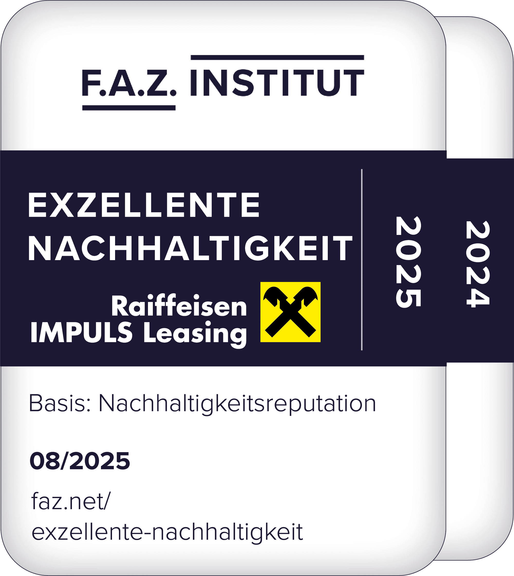 faz-siegel_exzellente nachhaltigkeit_2025_2 jahre_raiffeisen impuls F.A.Z: Siegel Exzellente Nachhaltigkeit