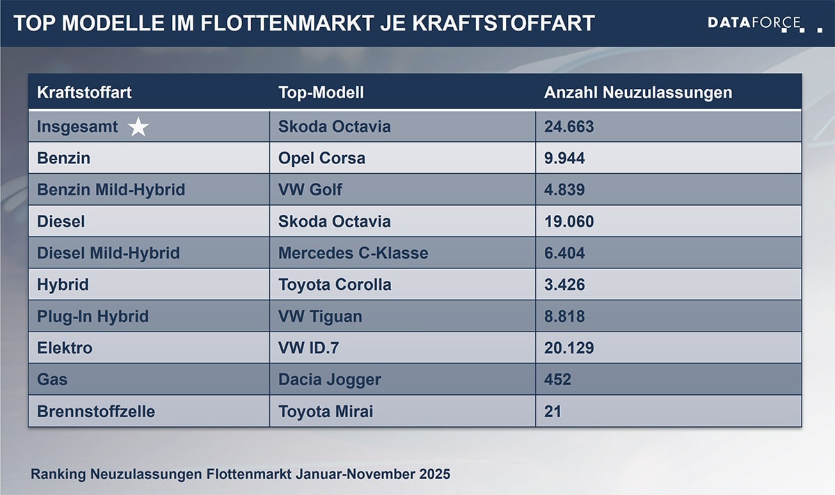 infografik-top-modelle-kraftstoffart-12-2025-web Top Modelle im Flottenmarkt je Kraftstoffart