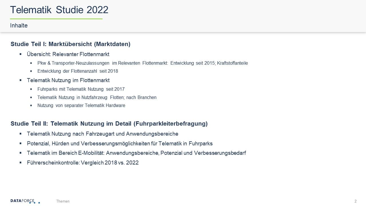 Dataforce Telematik Studie Teaser Seite 2