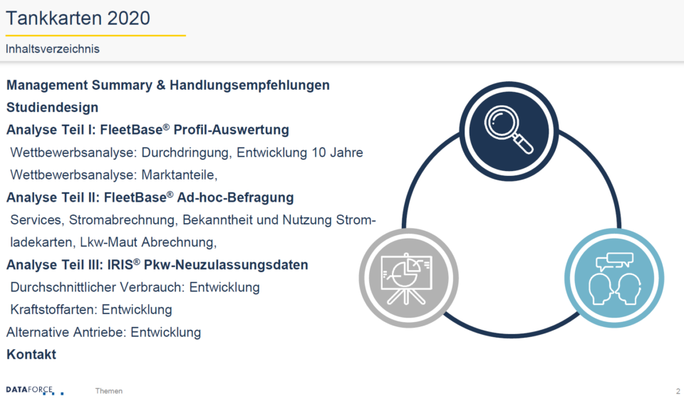 Dataforce Tankkarten 2020 Analyse Management Summary Handlungsempfehlungen