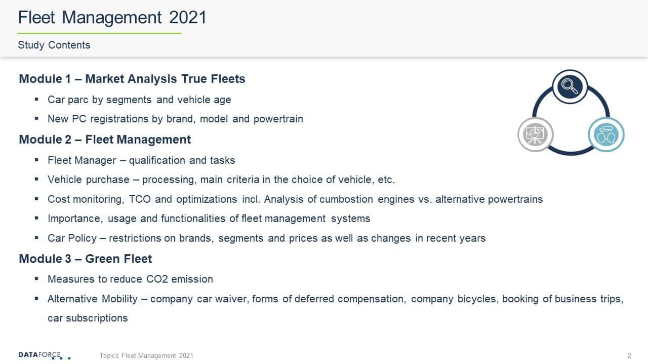 Dataforce Teaser Fleet management Study Content